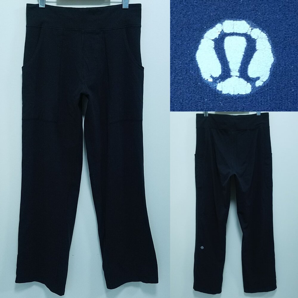 Lululemon Mens Black Pants Size Large Pockets Straight Leg 33" Inseam